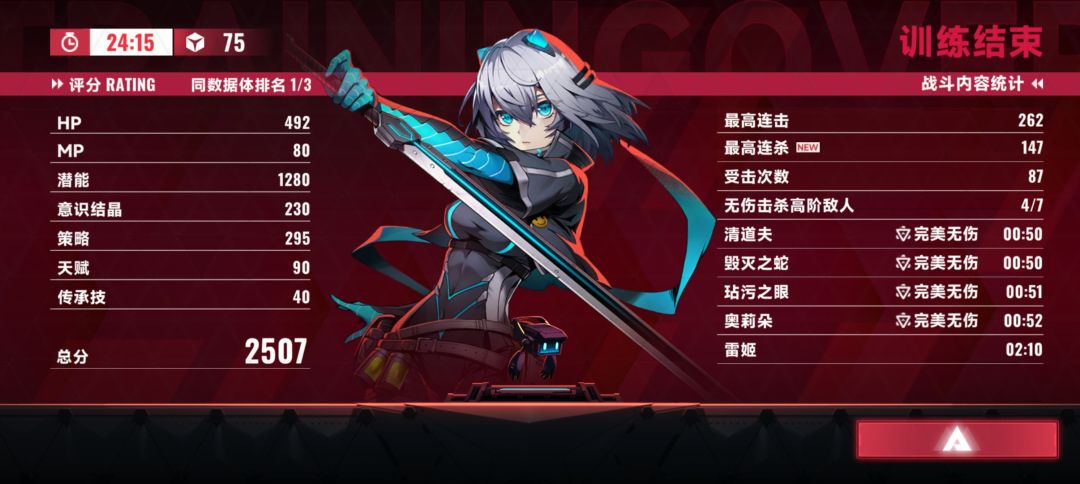 第一个打到满潜的角色。 1