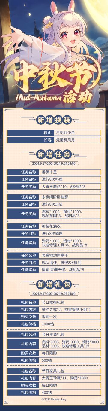 2024.9.14 不停机更新公告 & 中秋节活动公告