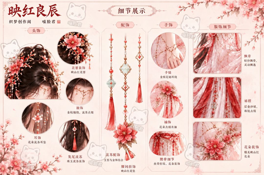 游戏角色设计稿🌺映红良辰·千金 3