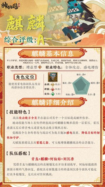 《神仙道3》伙伴图鉴——麒麟