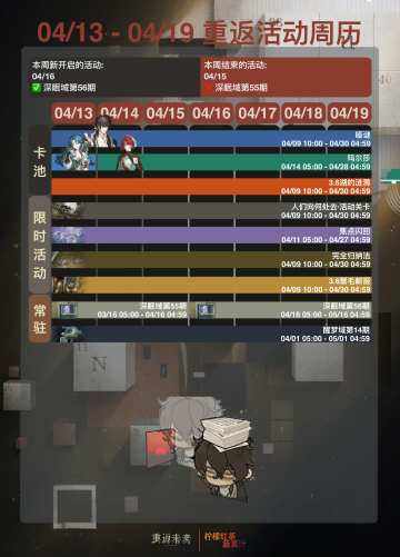 2026 - 04/13 - 04/19 重返活动周历