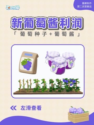 心动小镇 新种子葡萄+新菜谱葡萄酱利润