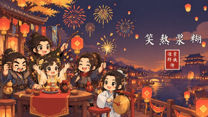 月圆夜，江湖不远，故人都在桌上。截图