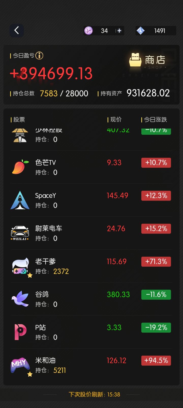 炒股截图