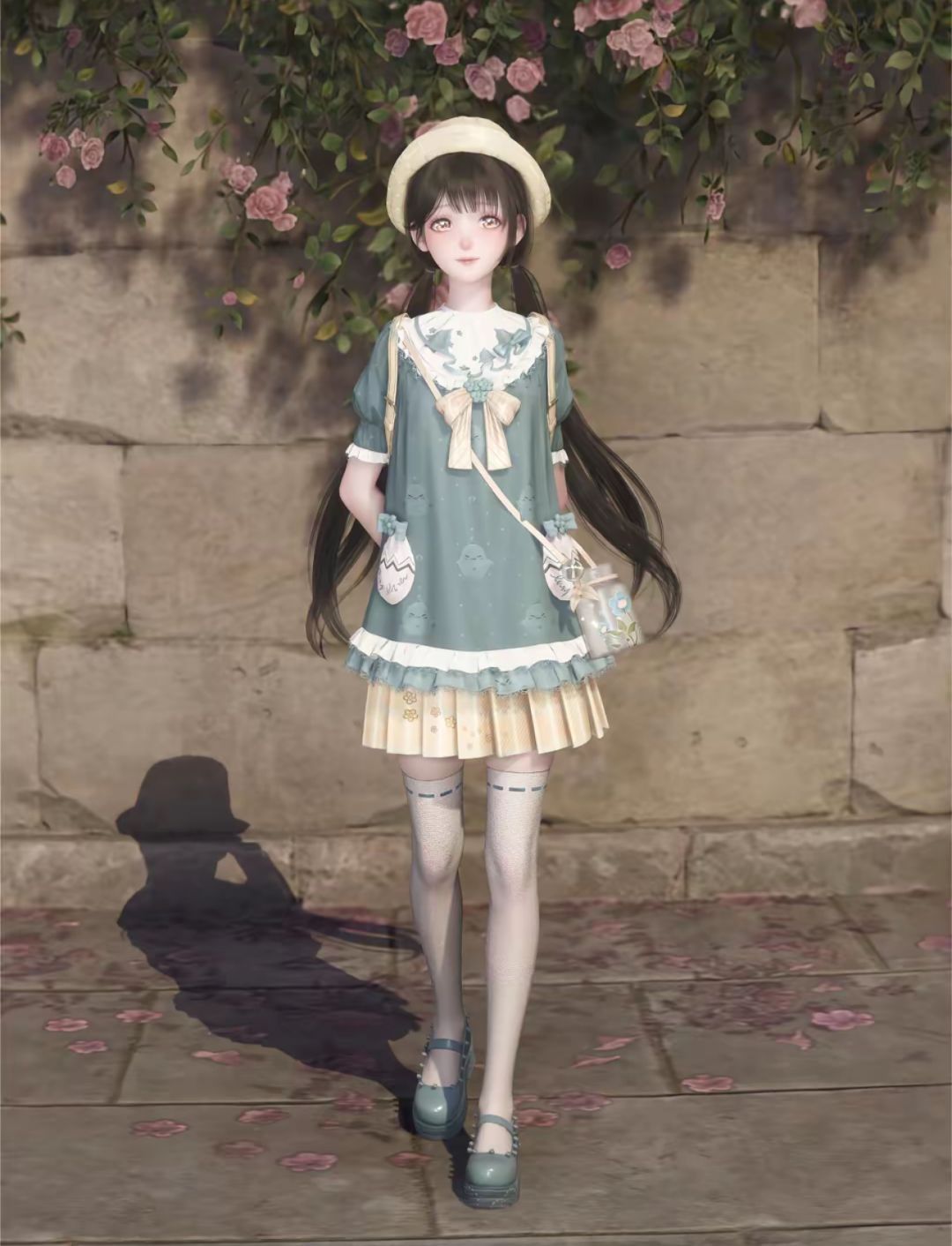 无限暖暖|蔷薇花墙,森系邻家少女穿搭 2