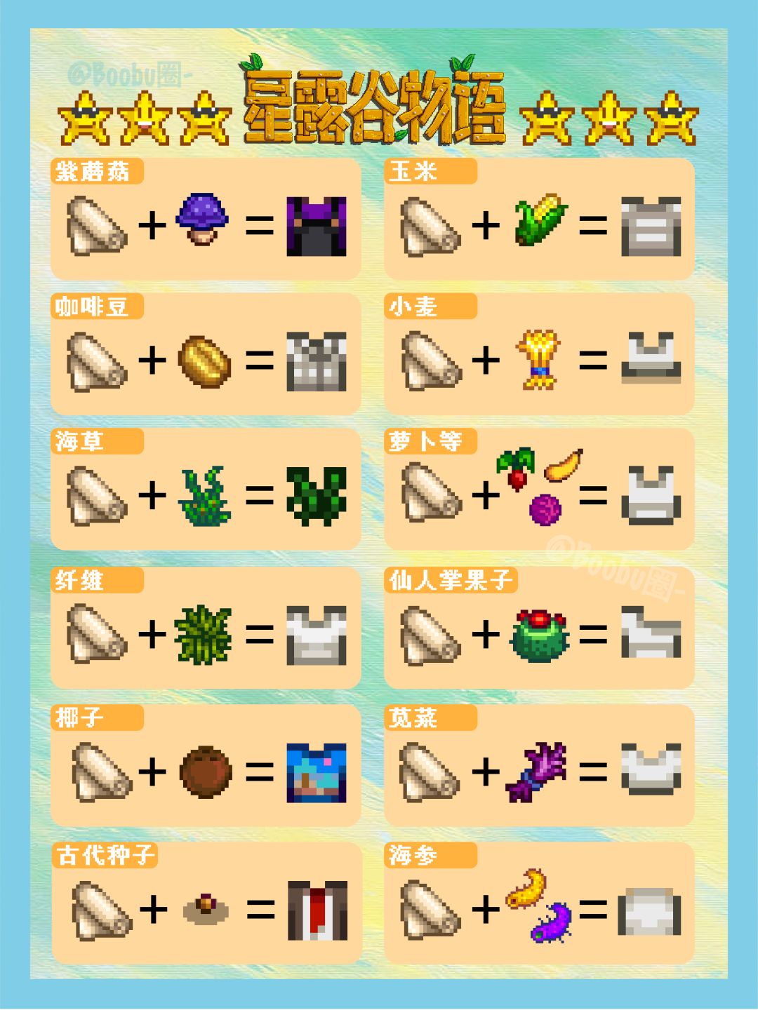 🍏星露谷🧤农作物制作服装的配方攻略一览 3