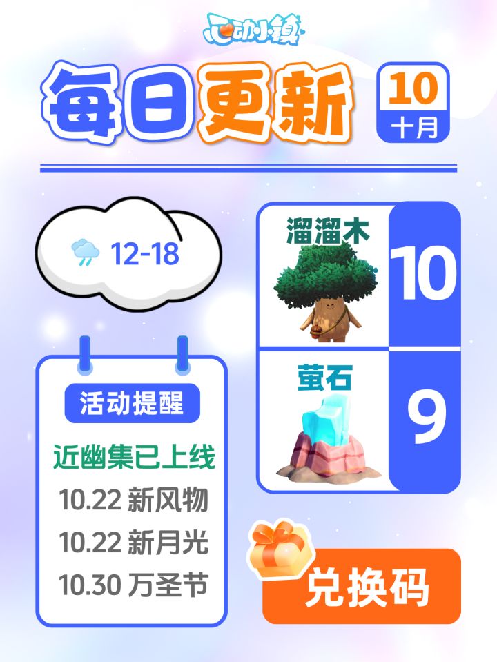 10月10日小镇日报溜溜木萤石兑换码 每日更新截图