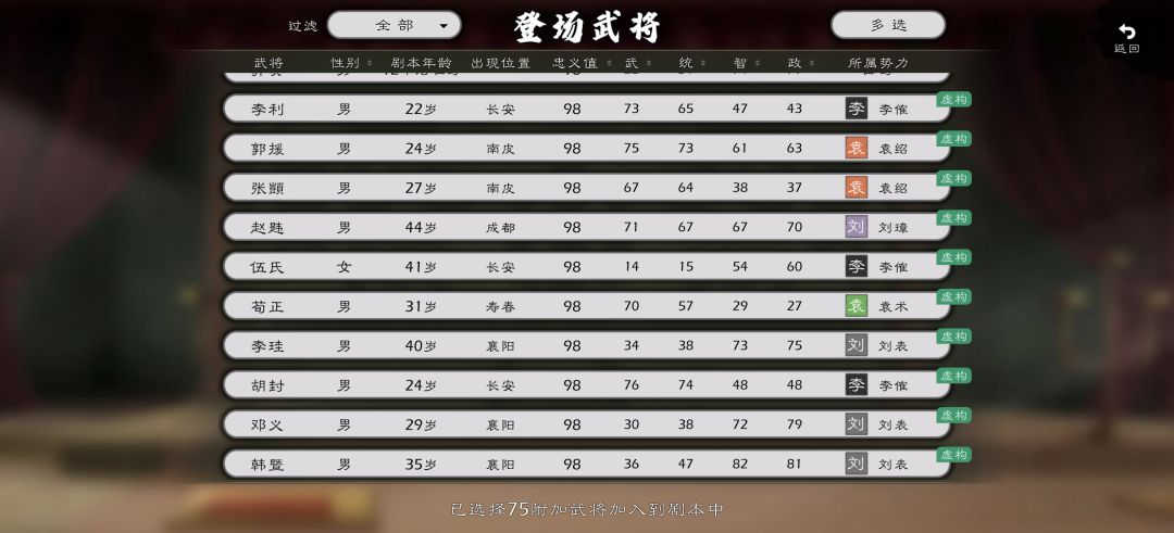 自己搓了一些人物参考了中华三国志汉末霸业 1