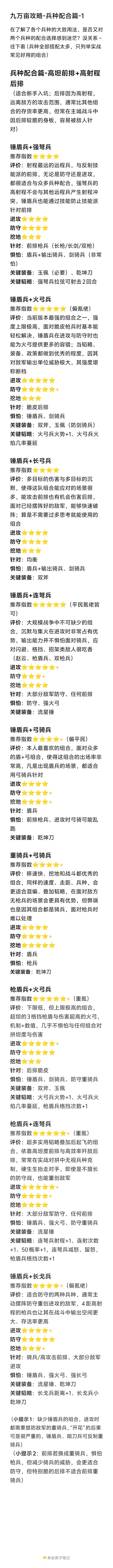九万亩攻略-兵种配合篇截图