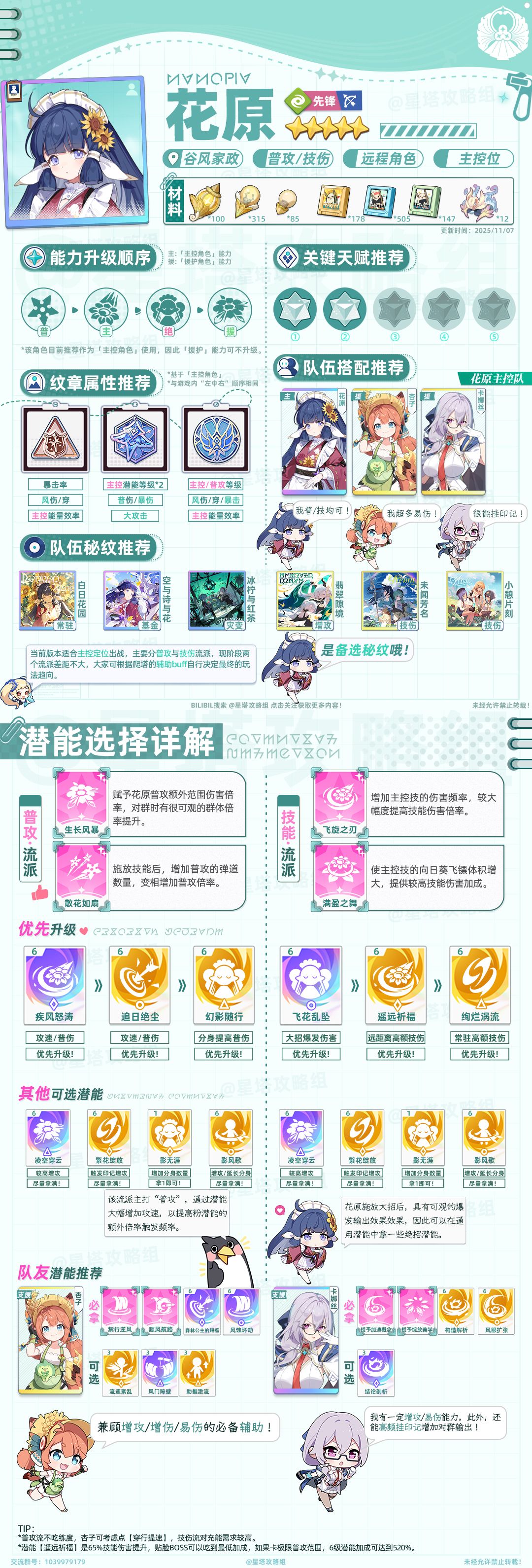 花原角色攻略一图流 3