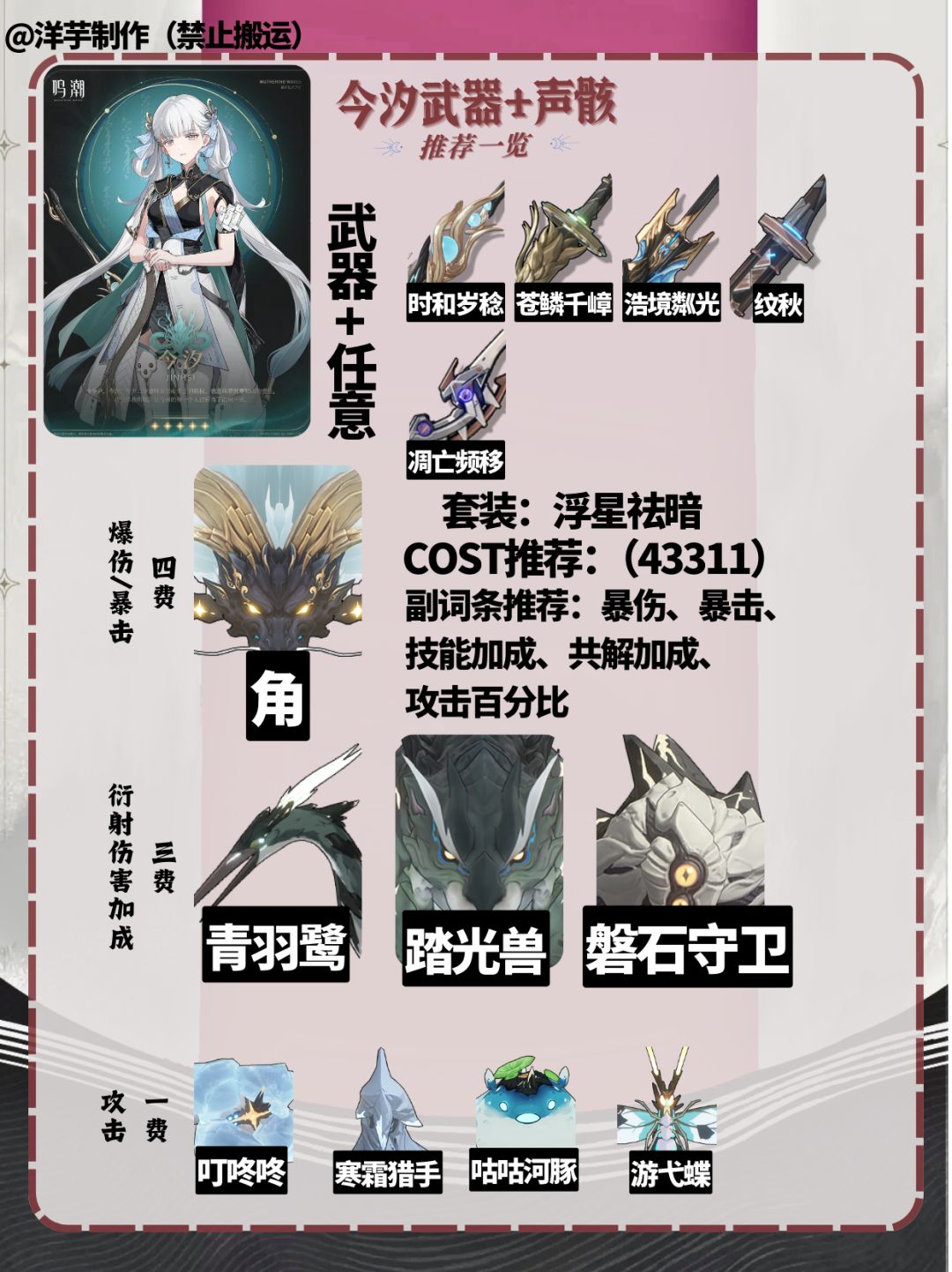 鸣潮V2.1 | 长离配队武器、声骸配置一览 3
