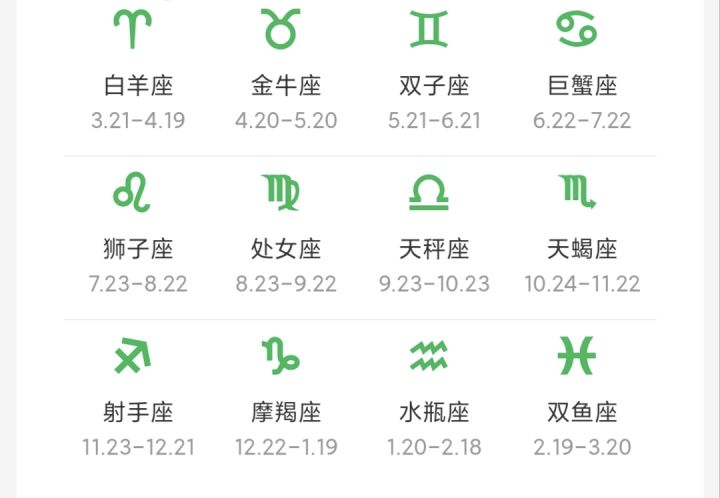 十二星座截图