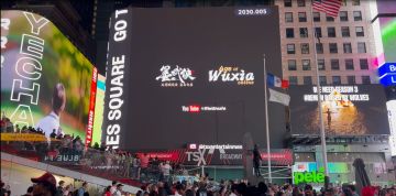 当墨武侠出现在纽约时代广场