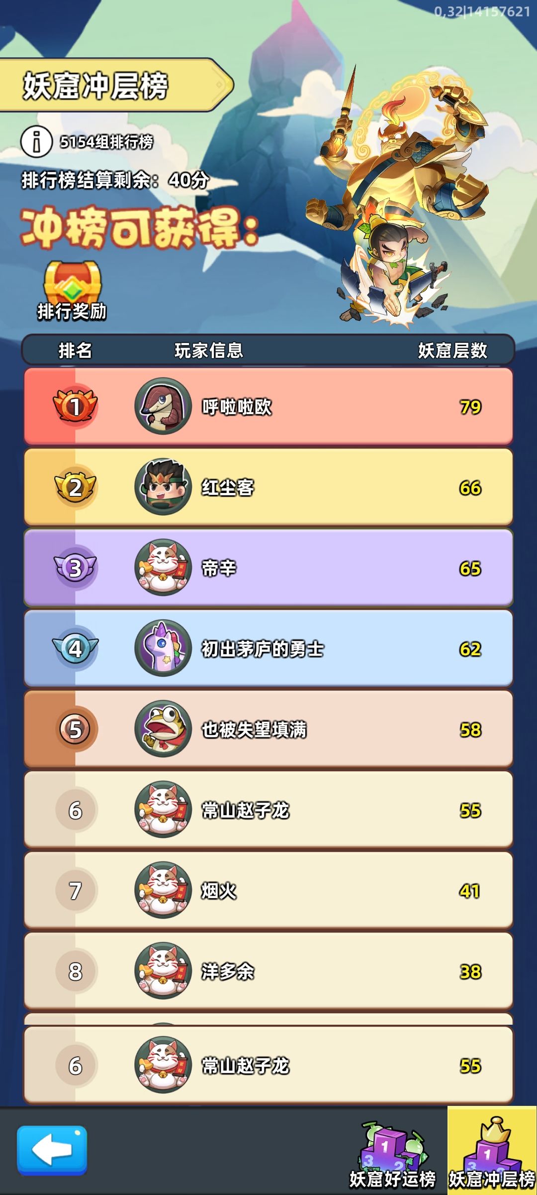 从榜二一下掉到6。都是拖,准备弃坑了。 1