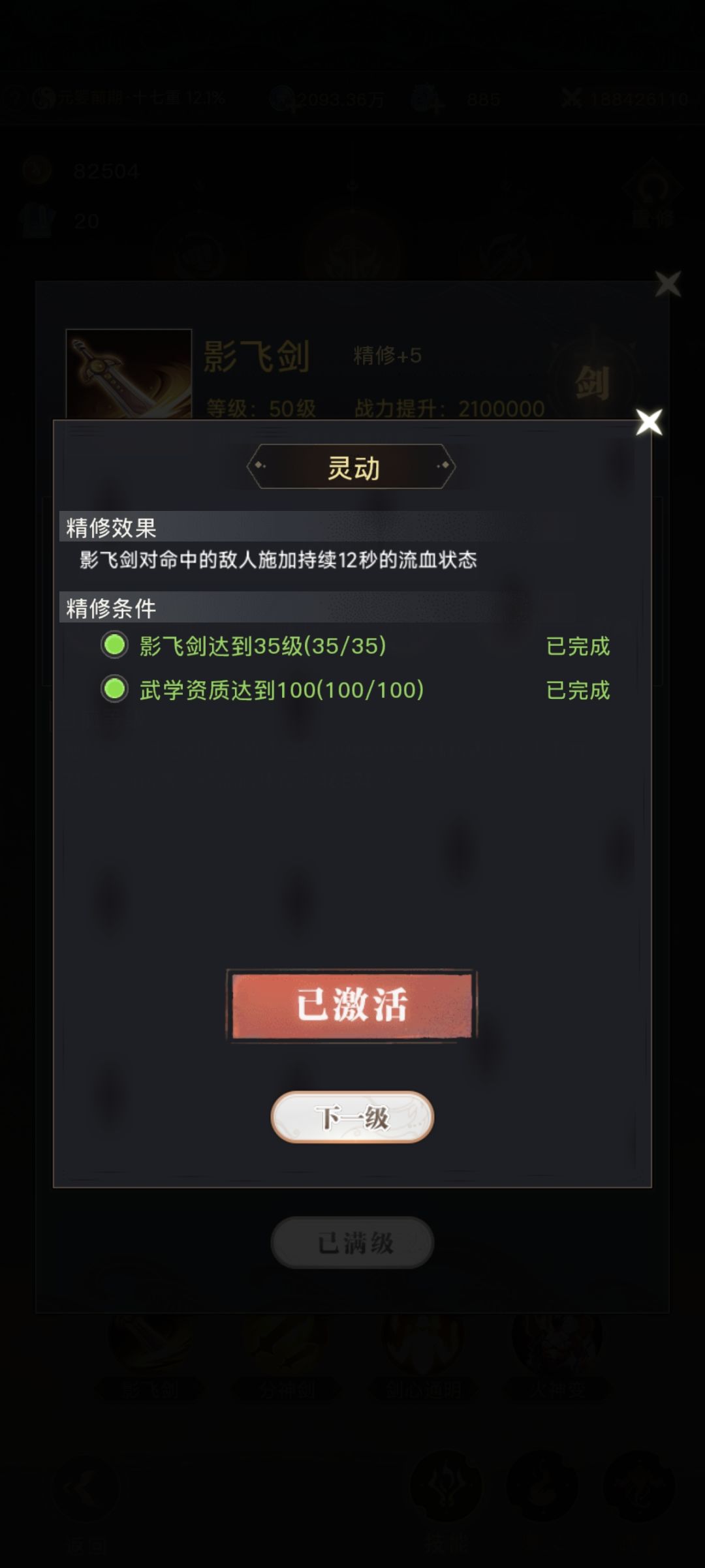 大武道剑修技能搭配 2