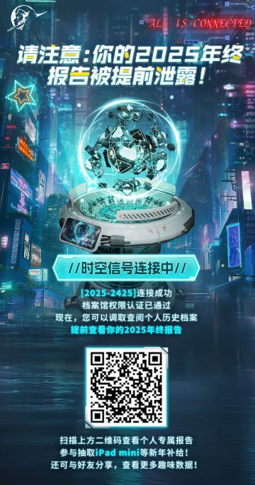 【已开奖】请注意：您的2025年终报告已被提前泄露！