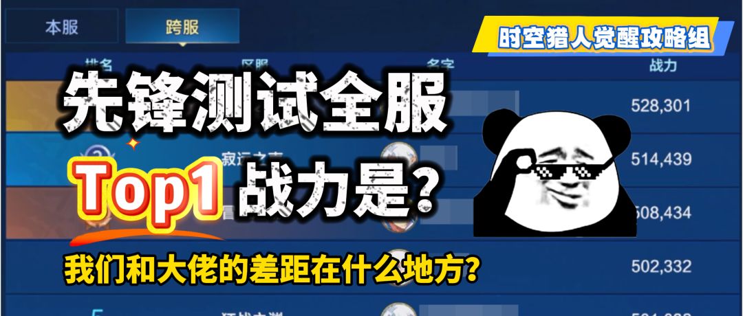 【攻略组】先锋测试全服最高战力是？ 你和大佬的差距在哪里？截图