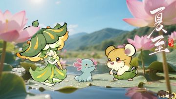 山海节气丨夏至荷香，灵兽戏塘