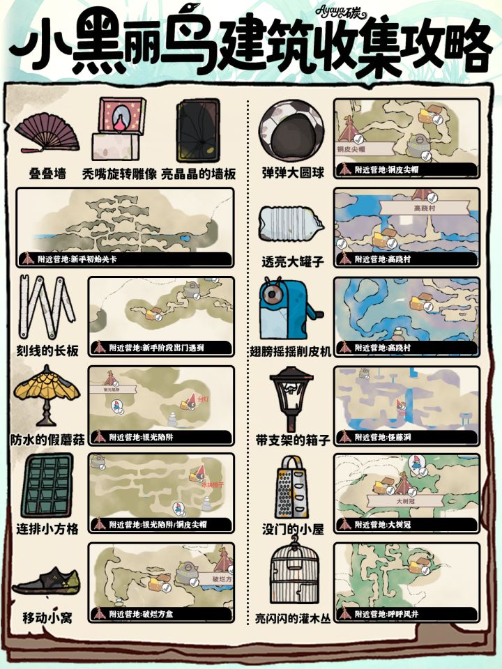 🏠《小黑鹂》建筑收集攻略!给鸟儿一个家截图