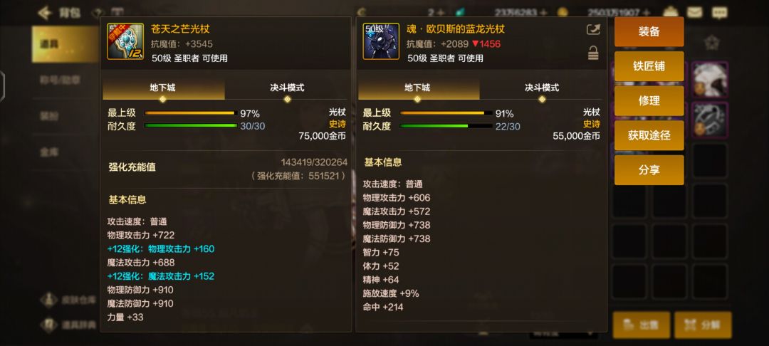 关于奶妈的毕业武器选择苍天之芒光杖截图
