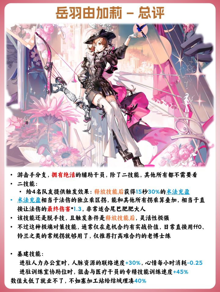 干员测评【岳羽由加莉】——法伤*1.3倍！截图