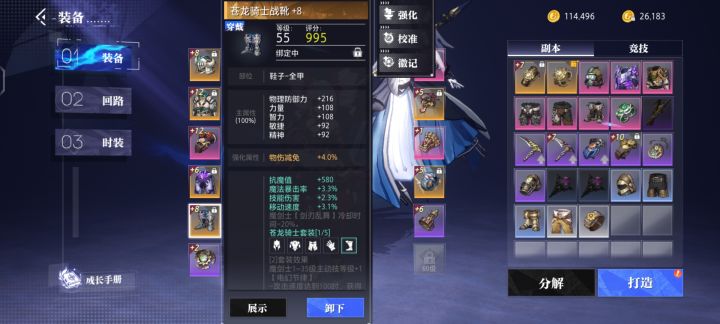 今天出了两个55级装备截图