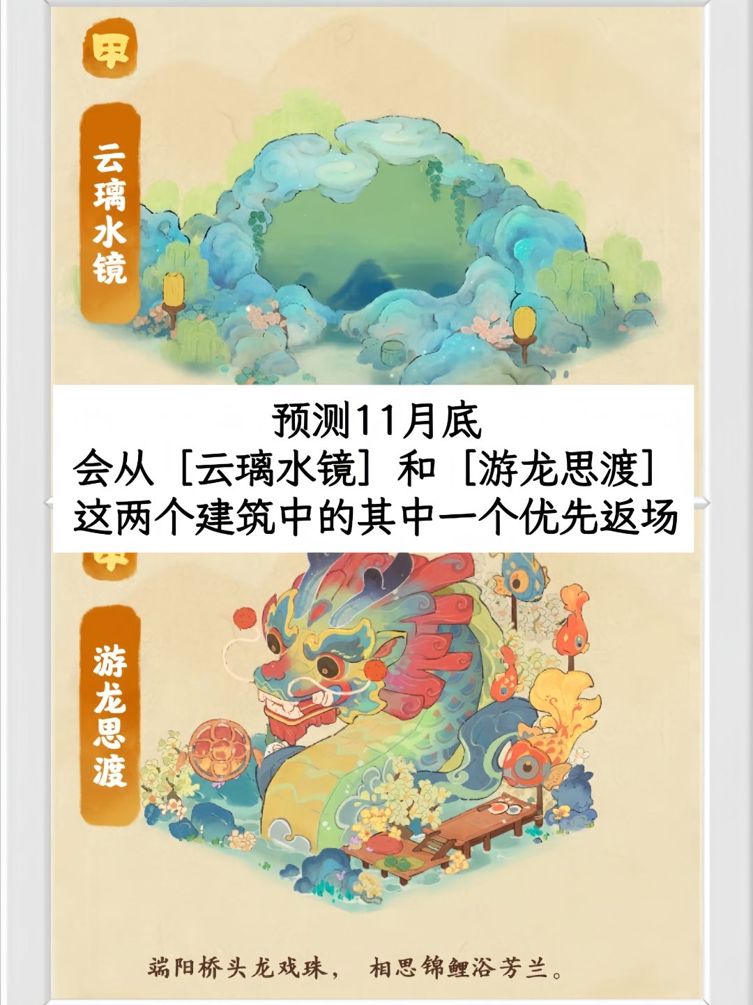 桃源下期限时建筑返场预测。截图