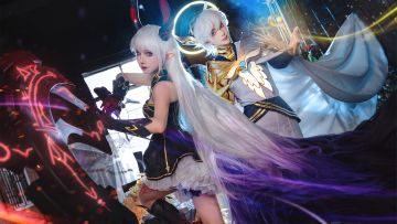 【玩家投稿】永夜魔女-露西拉&晨曦圣子-利贝塔 美图欣赏