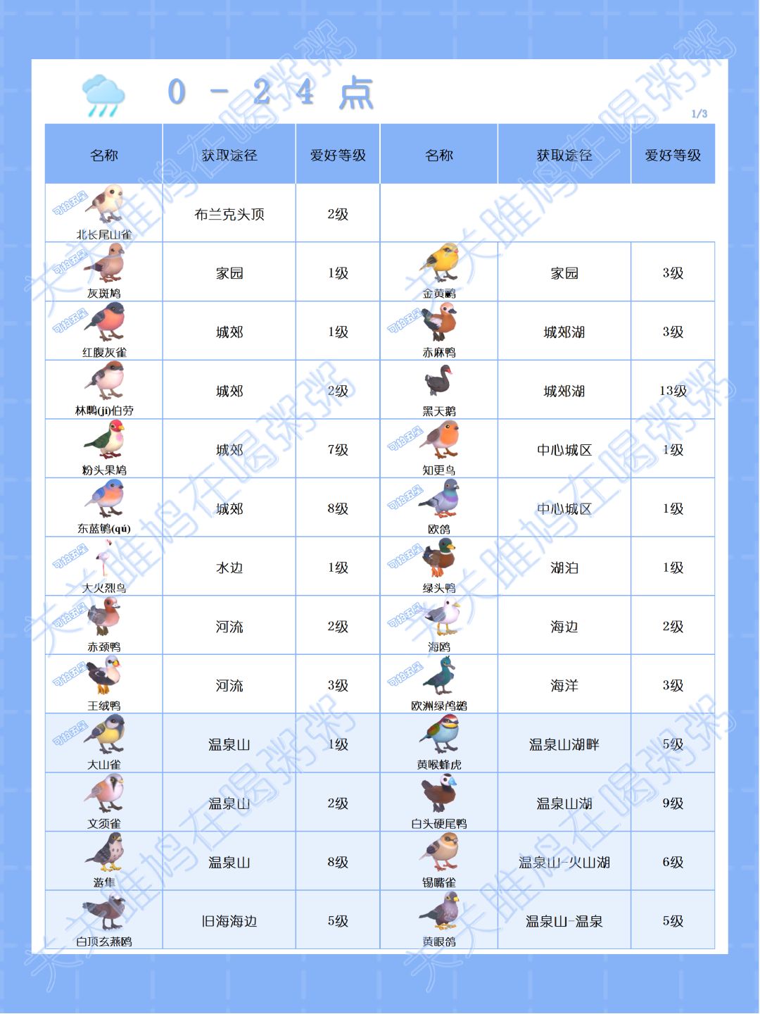 心动小镇晴天雨天观鸟图鉴 5