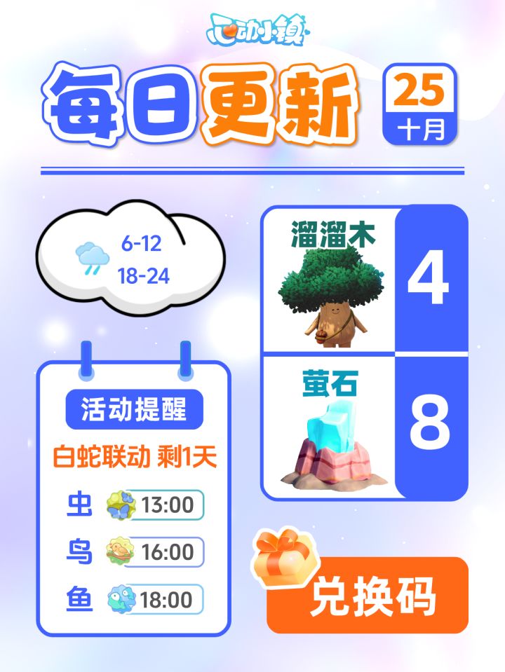 10月25日小镇日报溜溜木萤石兑换码 每日更新截图