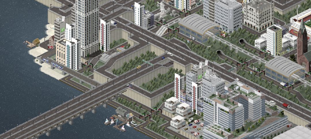 三层式跨海大桥完工了 2