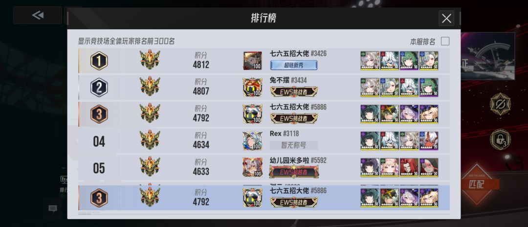 伊瑟RTA SS1结算前三留念截图