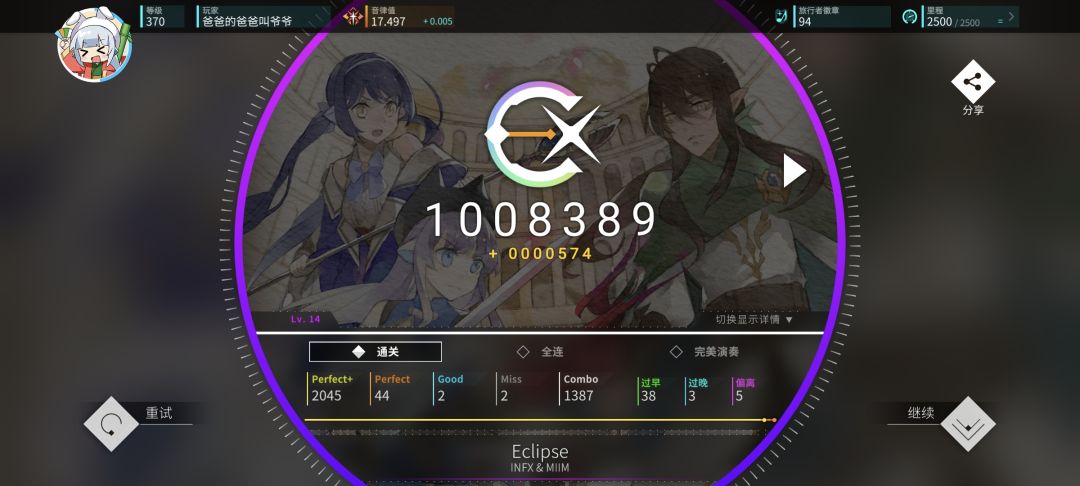 Rating 17.5达成! 2