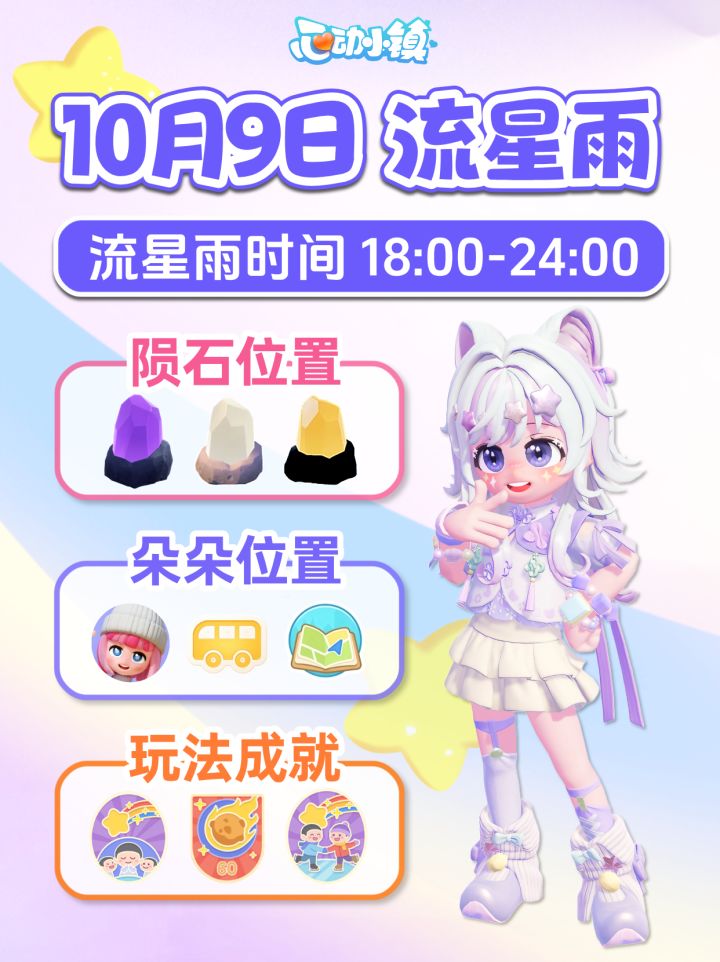 10月9日流星雨攻略 全9个陨石位置 朵朵位置截图