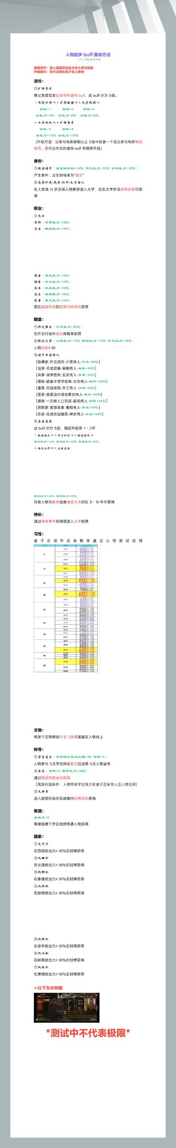 人物超多buff叠加方法（1.5）25buff重订版