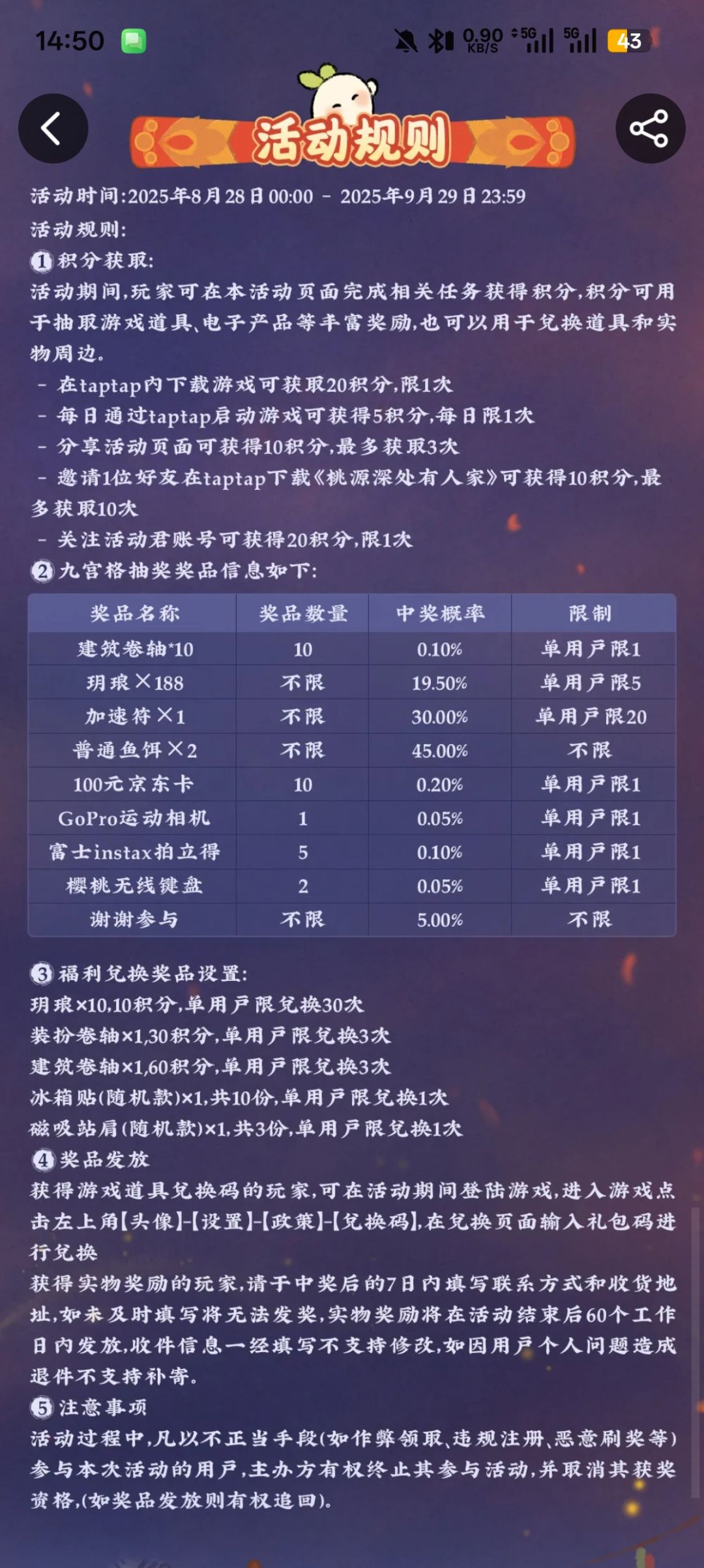 奖励未发放 1