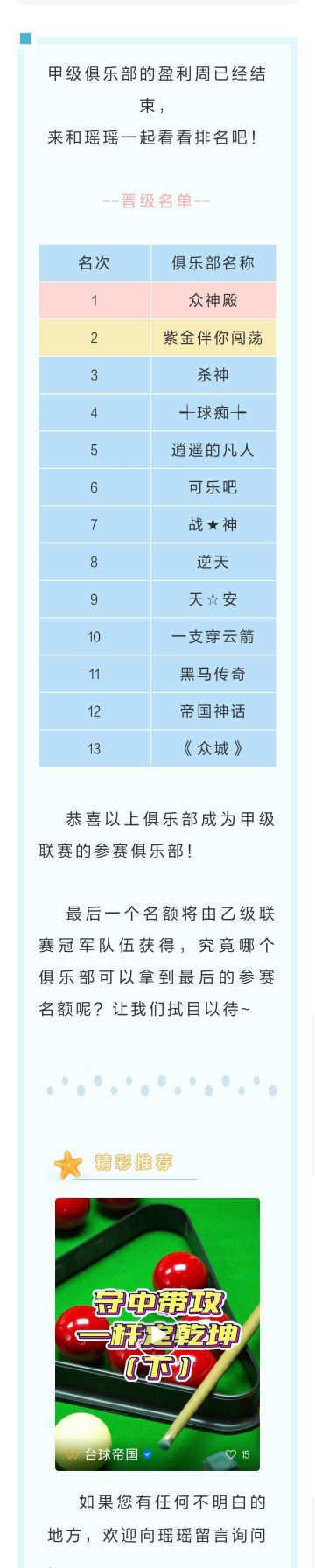 第十届甲级联赛周积分排名公布