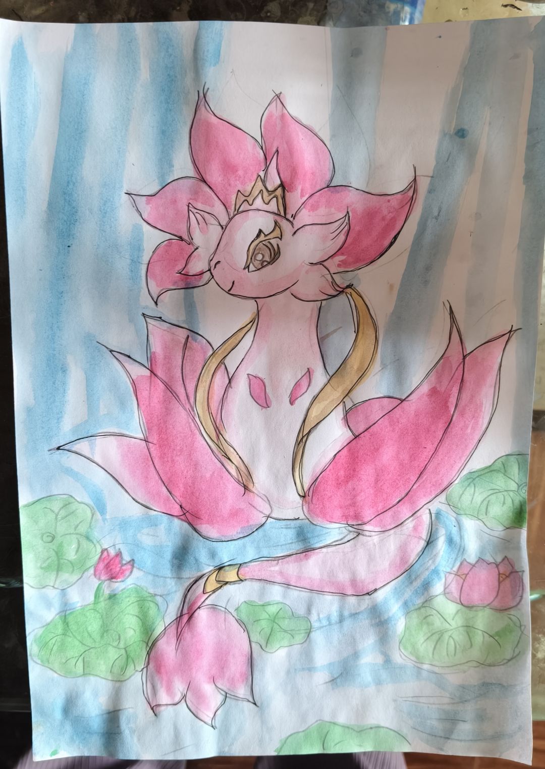 幻兽帕鲁正式版帕鲁，沁莲龙绘画。 7
