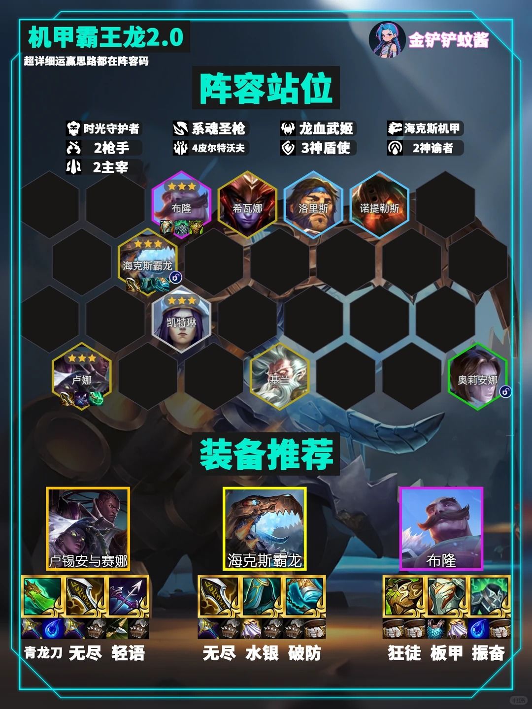S16最新T0阵容「霸王龙2.0」 无限技能炸屏 2