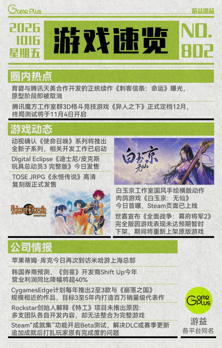 游戏行业值得关注的信息-1016截图