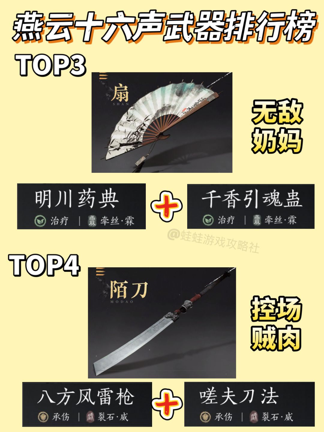 燕云十六声|全武器强度排行及武学搭配推荐 2