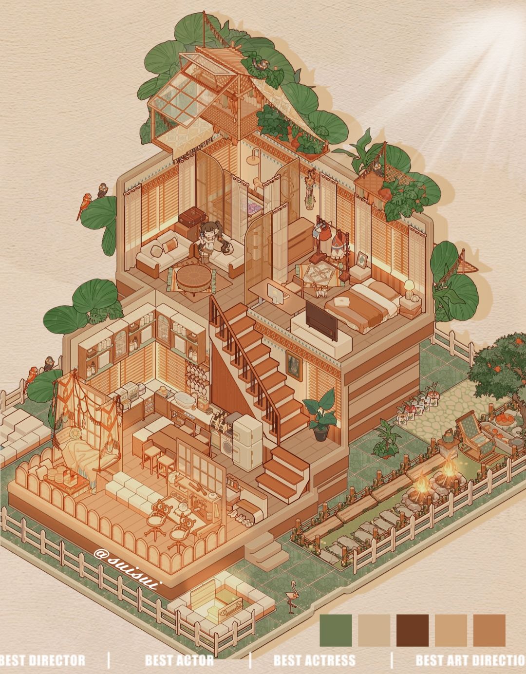 🥥蕉下度假小屋·复式转角 3