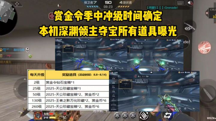赏金令季中冲级时间确定,本初深渊领主夺宝所有道具曝光!截图