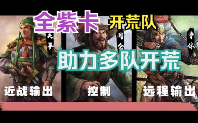 《三国志战棋版》全紫卡开荒队，控制，近战，远程样样都有截图