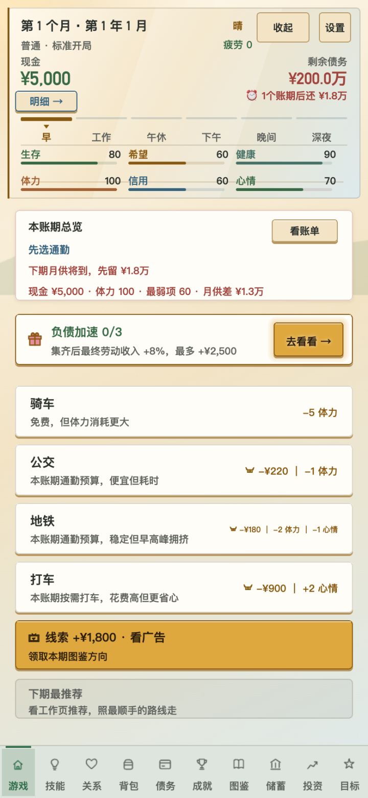 《负产阶级2》攻略:欠200万怎么活到清债、开店和造火箭截图