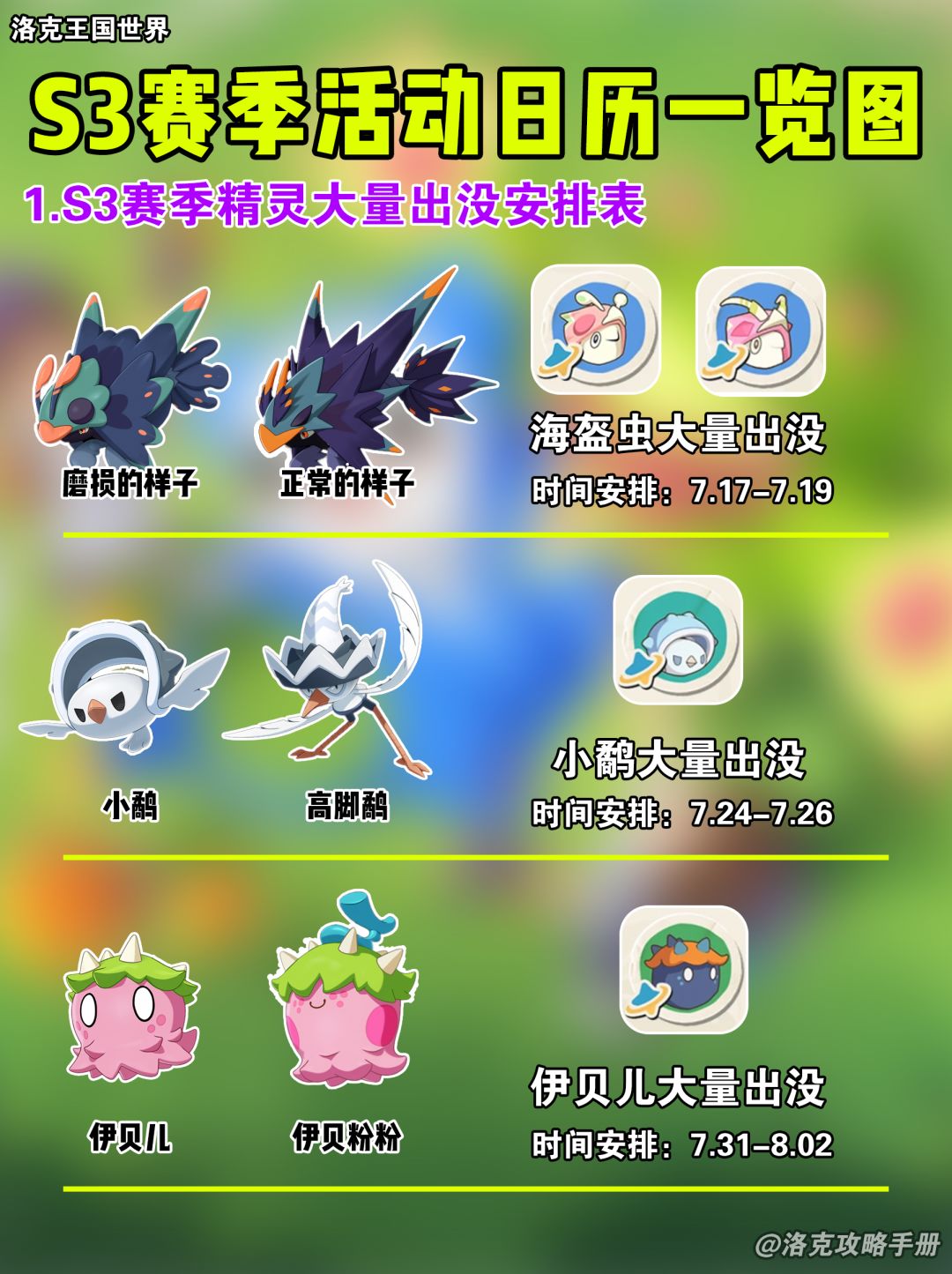洛克王国世界S3赛季活动日历一览图截图