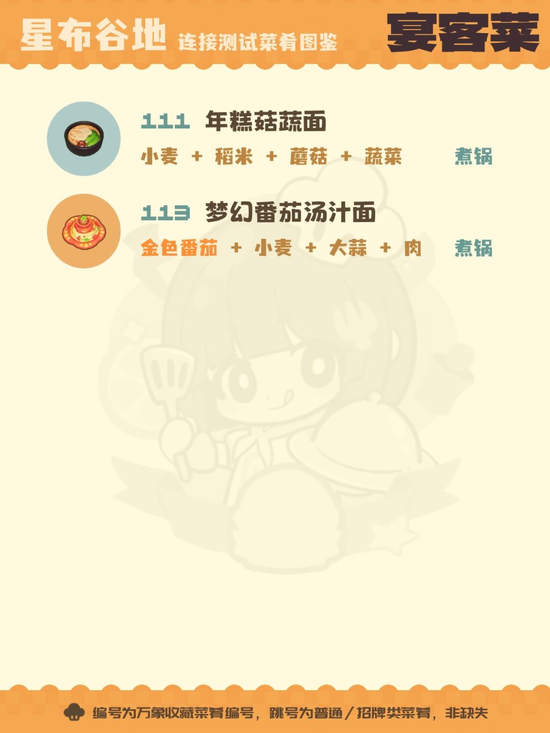 🍧星布谷地连接测试｜全收集 · 宴客菜 3