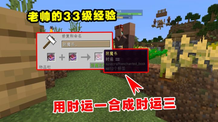 我的世界Him传说9:老帅的33级经验!用时运一合成时运三截图