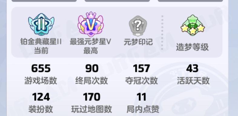 上赛季达到元梦星但没印记 1