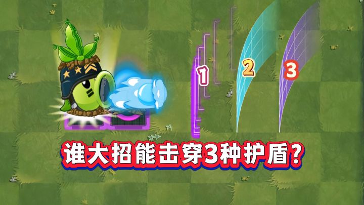 火炬树桩:哪种豌豆大招,能击穿3种不同护盾?截图